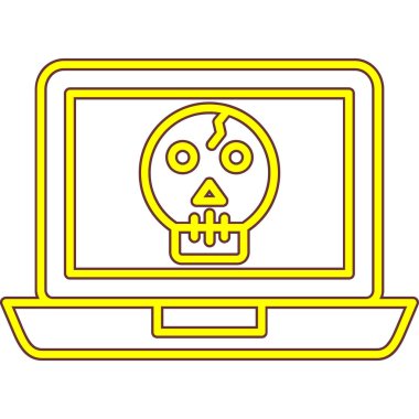 dizüstü bilgisayarlı kafatası