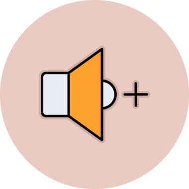 hoparlör düz simge, vektör illüstrasyonu