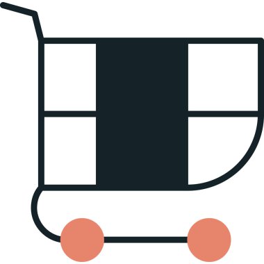 Alışveriş arabası ikonu. vektör illüstrasyonu