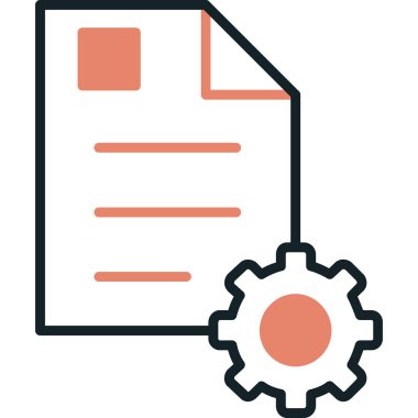 Belge. Web simgesi basit illüstrasyon