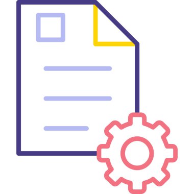 belge simgesi vektör illüstrasyonu