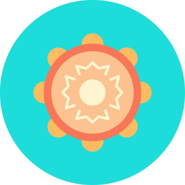 Ayçiçeği. Web simgesi vektör illüstrasyonu