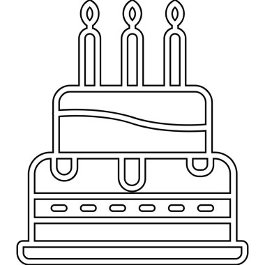 Pasta mumları ikonu. Beyaz arkaplanda izole edilmiş web tasarımı için ana pasta mum vektör simgesi