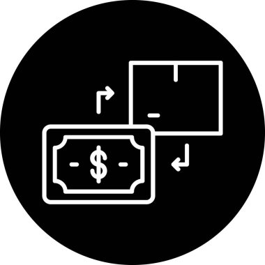 para ve finans hattı vektör simgesi.