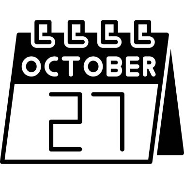 Takvim simgesi. Siyah tasarım. vektör illüstrasyonu