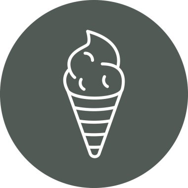 Dondurma ikonu. vektör illüstrasyonu