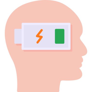 İnsan beyni ikon vektör illüstrasyonu