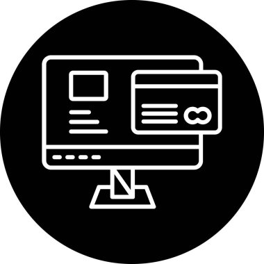 vektör lcd simgesi illüstrasyonu