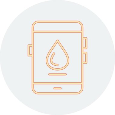 Su damlası. Web simgesi vektör illüstrasyonu