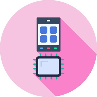 cep telefonu web simgesi basit illüstrasyon