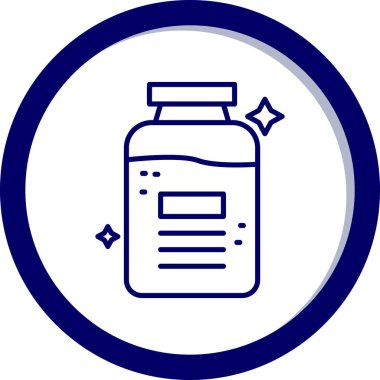 Şişe simgesi. İnternet için hap vektör simgelerinin basit çizimi