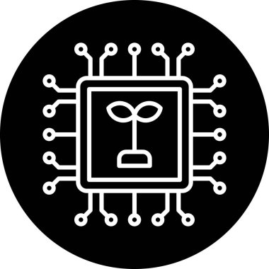 çip simgesi, vektör illüstrasyonu