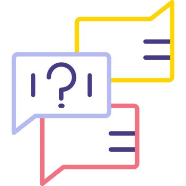 Sohbet simgesi vektör illüstrasyonu