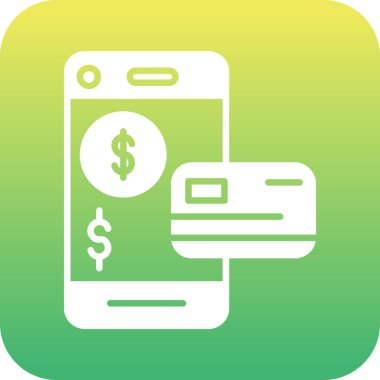 Dolar cep telefonu vektör illüstrasyonu