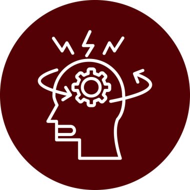 beyin ikonu vektör illüstrasyonu