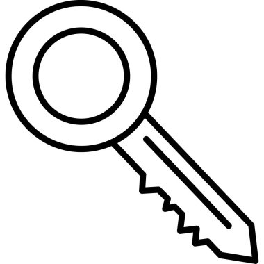 anahtar kilit güvenlik simgesi ana hat biçiminde