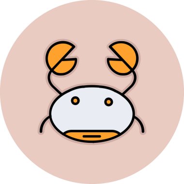 Sevimli bir çizgi film karakterinin vektör simgesi