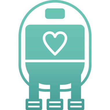 Kalp. Web simgesi basit illüstrasyon