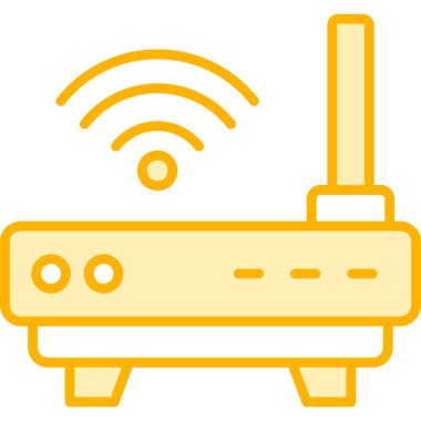 router web simgesi basit illüstrasyon