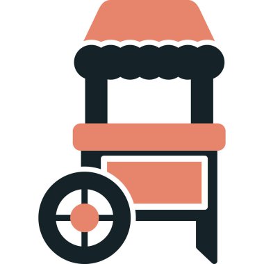 Sepet ikonu vektör illüstrasyonu