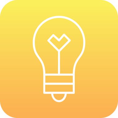 Soyut arkaplanda ampul simgesi izole edildi