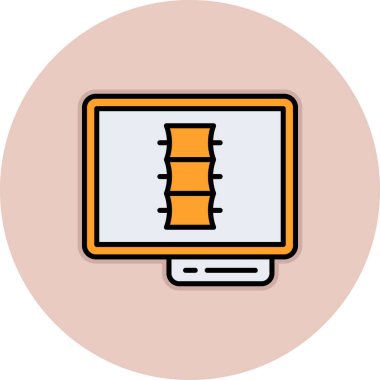 Dizüstü bilgisayar simgesi. Düz tasarım stili.