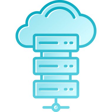 Bulut deposu. Bulut depolama vektör illüstrasyonu