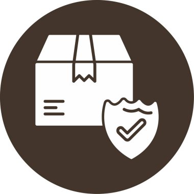 Bir kutu simgesinin vektör illüstrasyonu