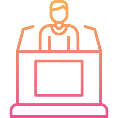 Bir insan simgesinin vektör illüstrasyonu