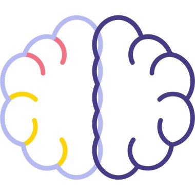 Beyin. Web simgesi basit illüstrasyon