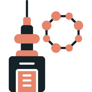 Aşı. Web simgesi basit illüstrasyon