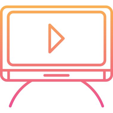 Bir dizüstü bilgisayar simgesinin vektör illüstrasyonu