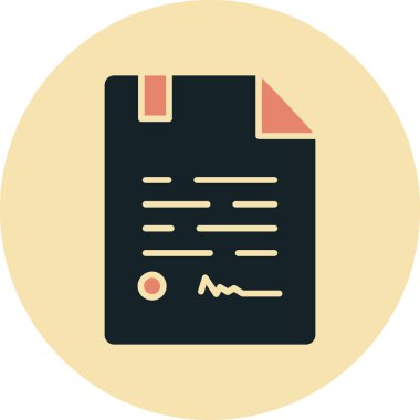 Belge. Web simgesi vektör illüstrasyonu