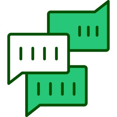 Sohbet web simgesi, basit vektör illüstrasyonu