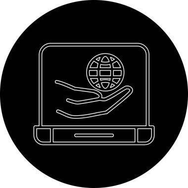 genel ağ simgesi, vektör illüstrasyonu