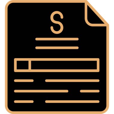 Belge. Web simgesi basit illüstrasyon