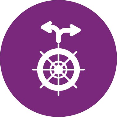 Direksiyon ikonu. vektör illüstrasyonu