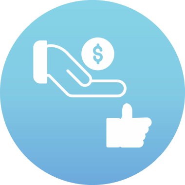 Dolar vektör simgesi modern basit tasarım illüstrasyonu