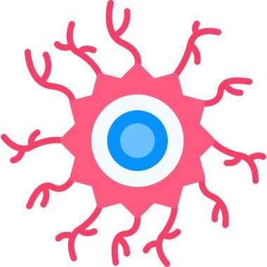 Bakteri simgesi. Web için mikroorganizma vektör simgelerinin basit çizimi