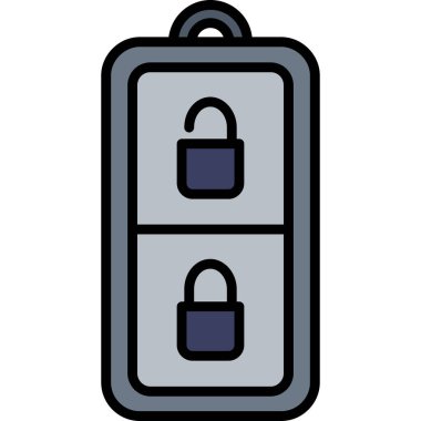 çanta kilidi koruma simgesi - taslak biçimi