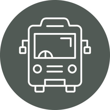 Otobüs. Web simgesi basit tasarım