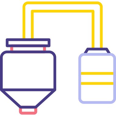 Sırt çantası simgesinin vektör çizimi