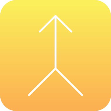 Sarı ve beyaz bir ikonun vektör illüstrasyonu