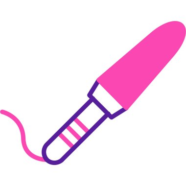 Vektör çizimi. Pembe ruj. Düz stil. beyaz arkaplanda izole.