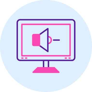 Bilgisayar. Basit ağ simgesi