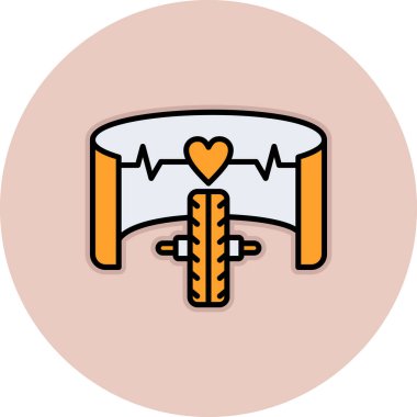 Modern kalp simgesinin vektör illüstrasyonu