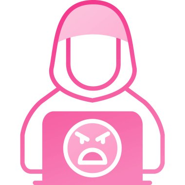 Dizüstü bilgisayarı olan bir kadının vektör çizimi