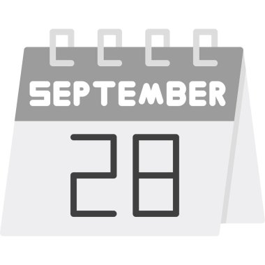 Takvimde 20 günlük tarih, izole edilmiş, beyaz arkaplan, vektör simgesi