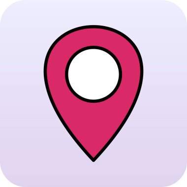 konum simgesi, vektör çizimi