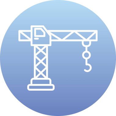 Vinç. Web simgesi basit illüstrasyon